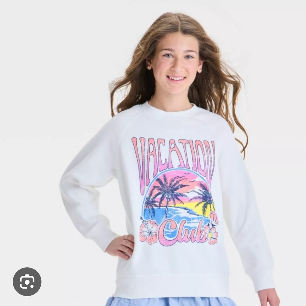 Art Class White Vacation Club Sweatshirt